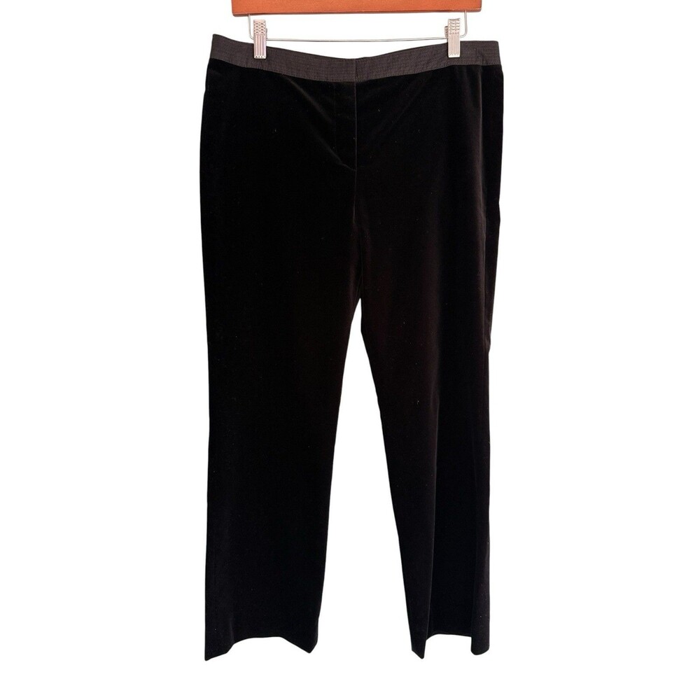 Escada Black Velvet Dress Pants Women's Euro 38 US 32 Waist